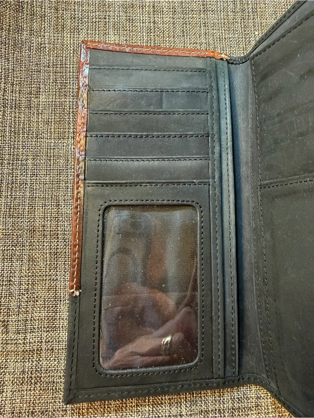 MEN'S WESTERN 3D WALLET/CHECKBOOK GENUINE LEATHER LONG BI FOLD TALL RODEO WALLET